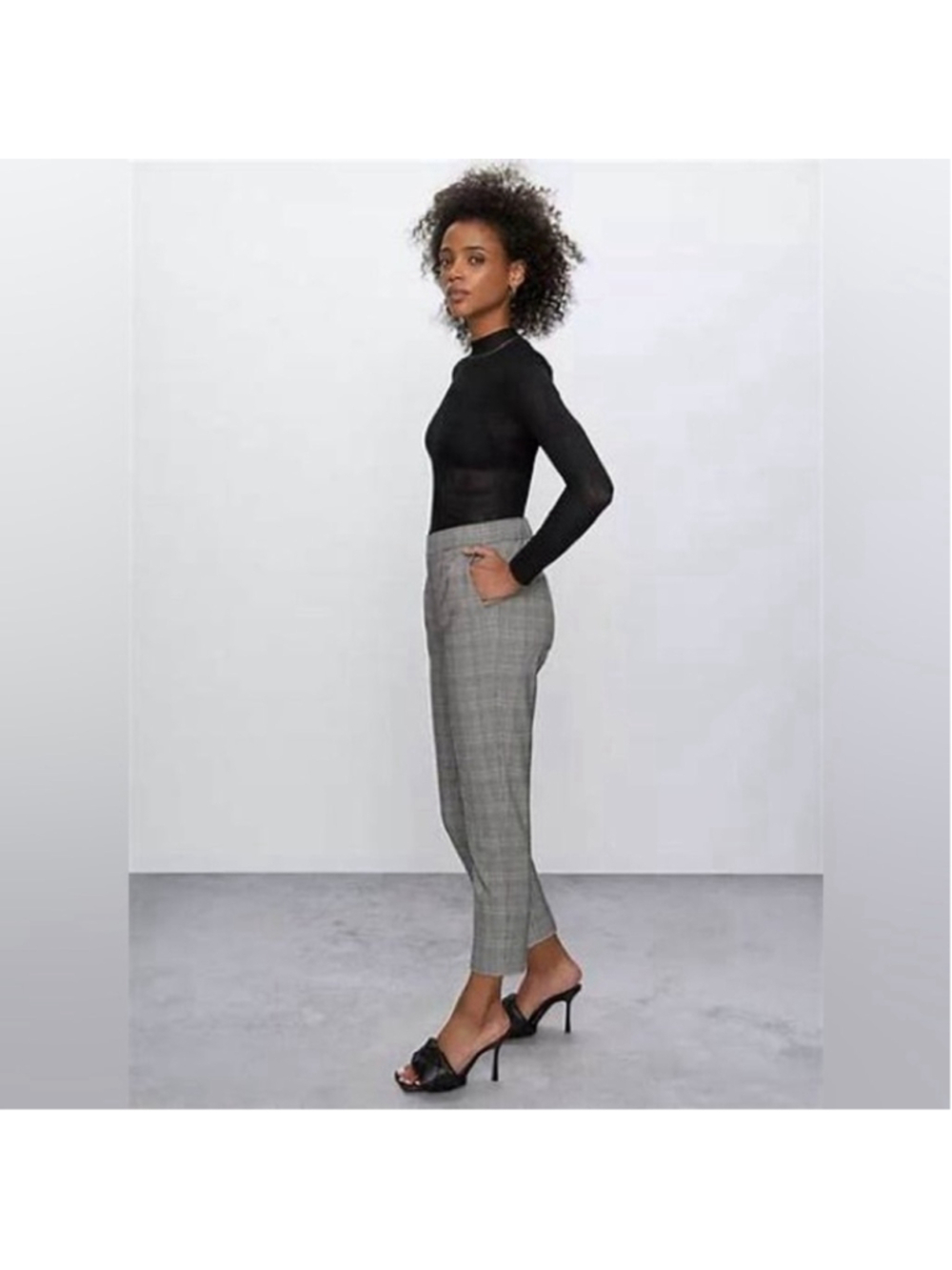 Aritzia Babaton pants trousers Atelier Plaid houndstooth in Size 4